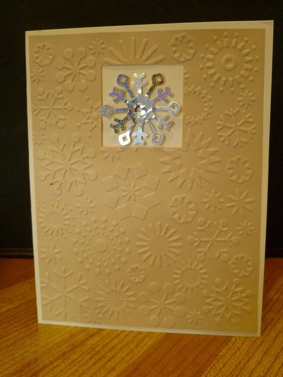 Embossed Christmas card by PawmarkPaperCrafts on Etsy