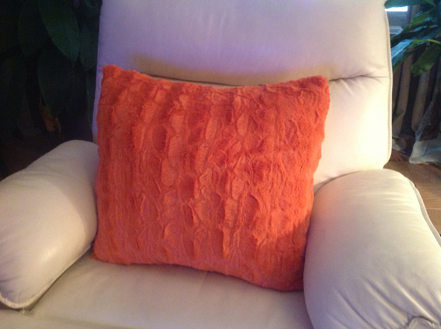 Burnt Orange Faux Pillow