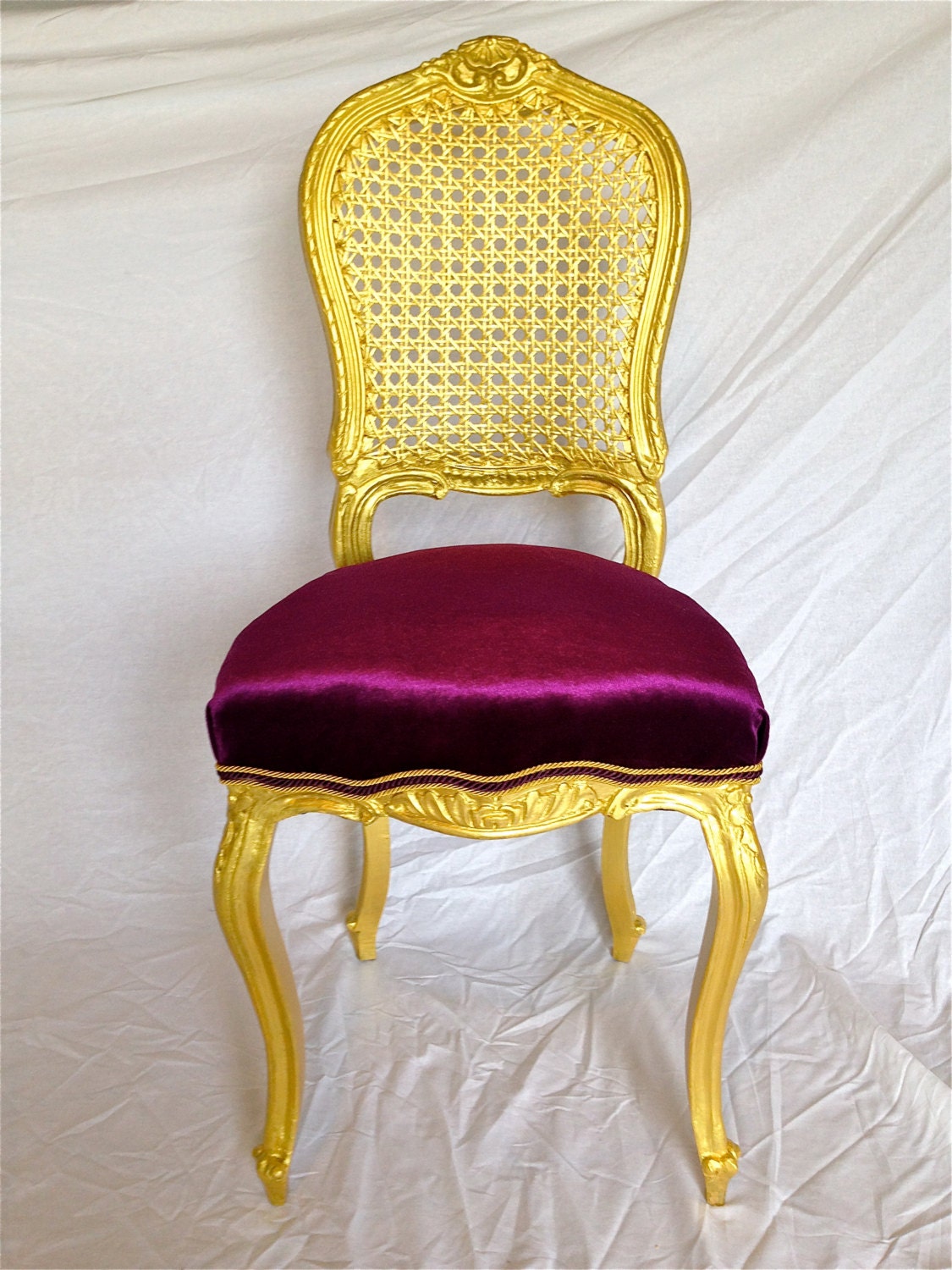 Accent Chair Princess Chair Vanity Chair by MajesticGenesisDecor