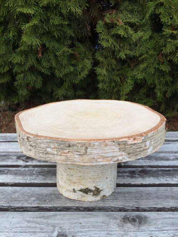 Large birch Log Wood Rustic Cake Cupcake Stand Wedding party