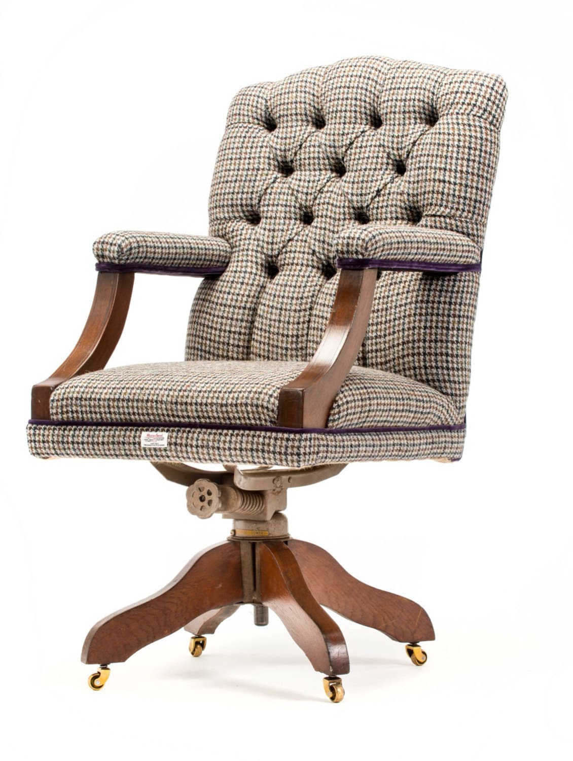 Funky Retro Harris Tweed upholstered 70's by RescuedRetroVintage