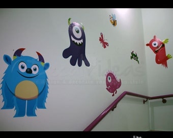 Monster wall decals | Etsy