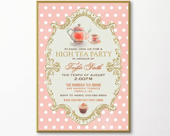 Tea Party Invitation Email 4