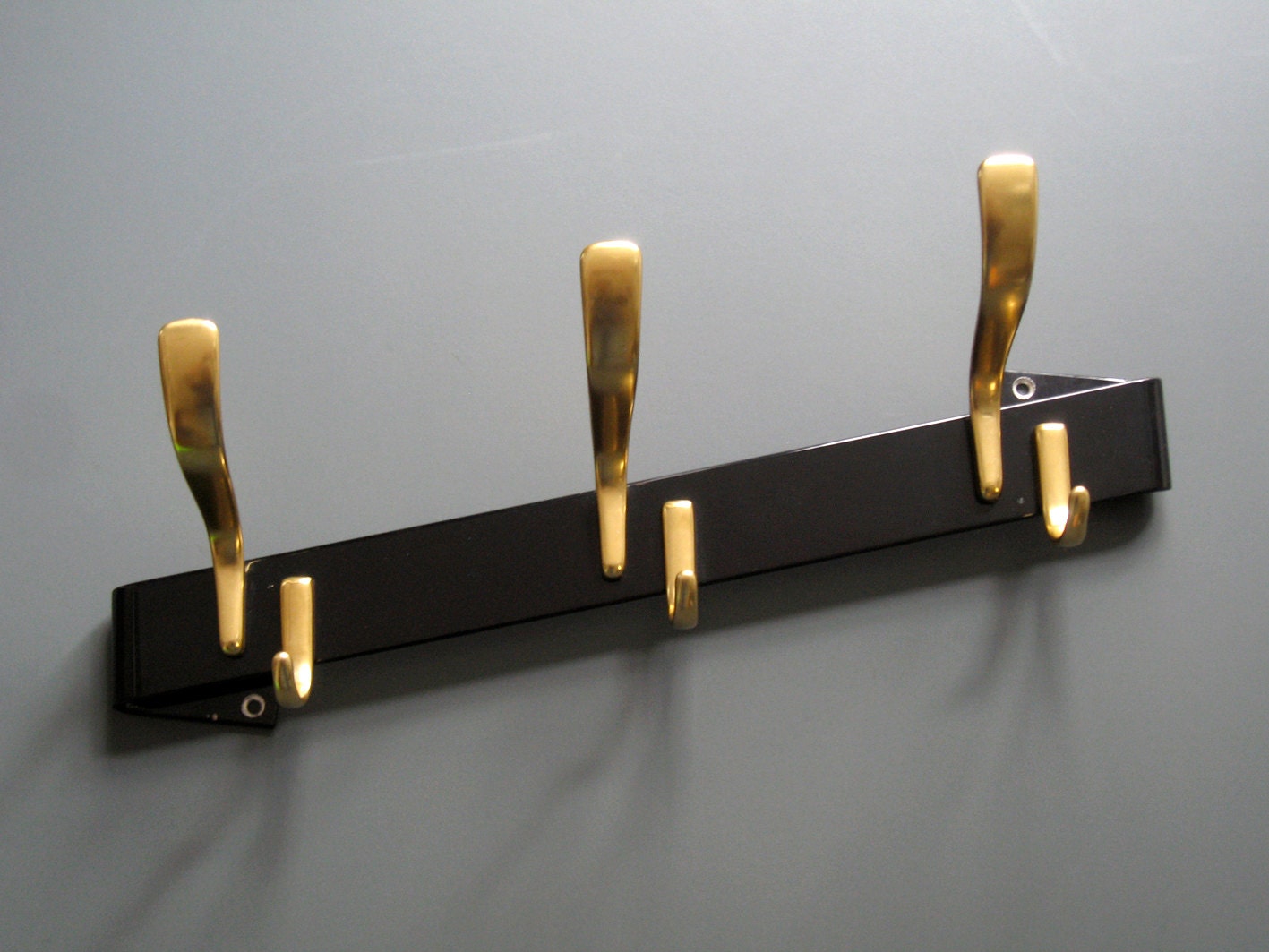 brass wall hook rack