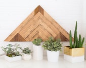 Light Wood Triangle Wall Art - Reclaimed Wood - Rustic and Modern