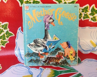 Vintage Whitman Tell A Tale children's book- Mother Goose