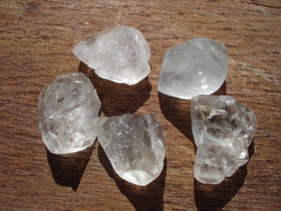 Rough White Topaz 5 Raw Uncut Gems Genuine Raw by magicgemsbox