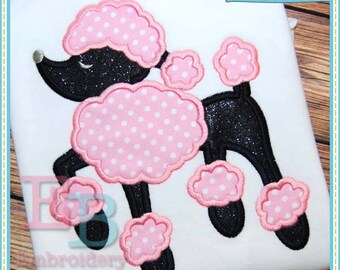 Poodle Applique - This design is to be used on an embroidery machine. Instant Download