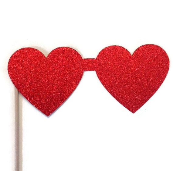 Photo Booth Prop Heart Glasses Photo Booth Prop with