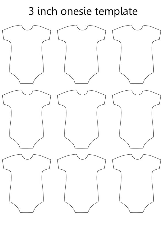 3" Baby Onesie Digital Template