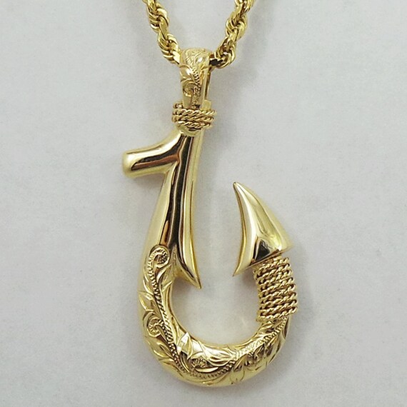 Hawaiian Jewelry 14K Gold Hawaiian Fish Hook by MaxiHawaii on Etsy