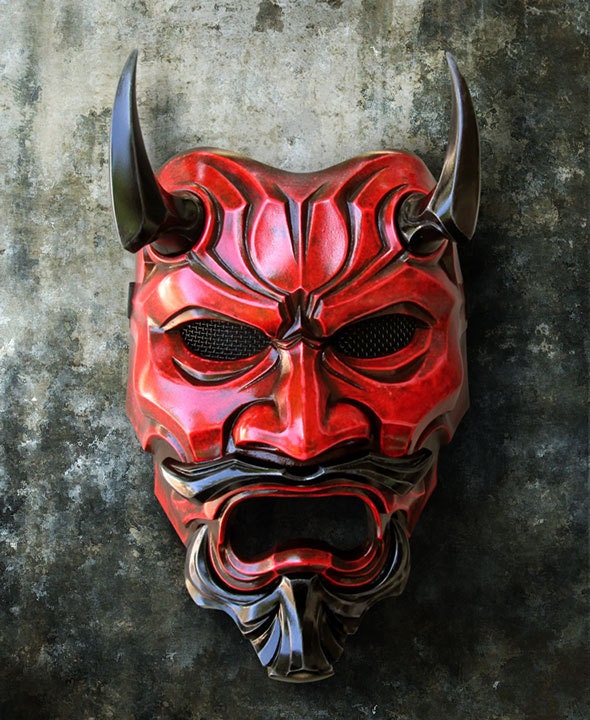 Uncle Oni Mask 313 Japanese Noh Style Fiberglass Art Mask 