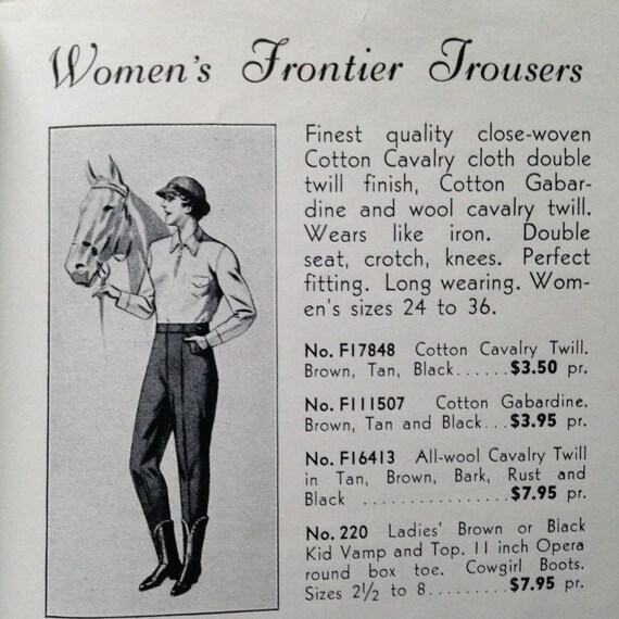 Vintage riding apparel catalog 1940s 1950s by MilkweedVintageHome