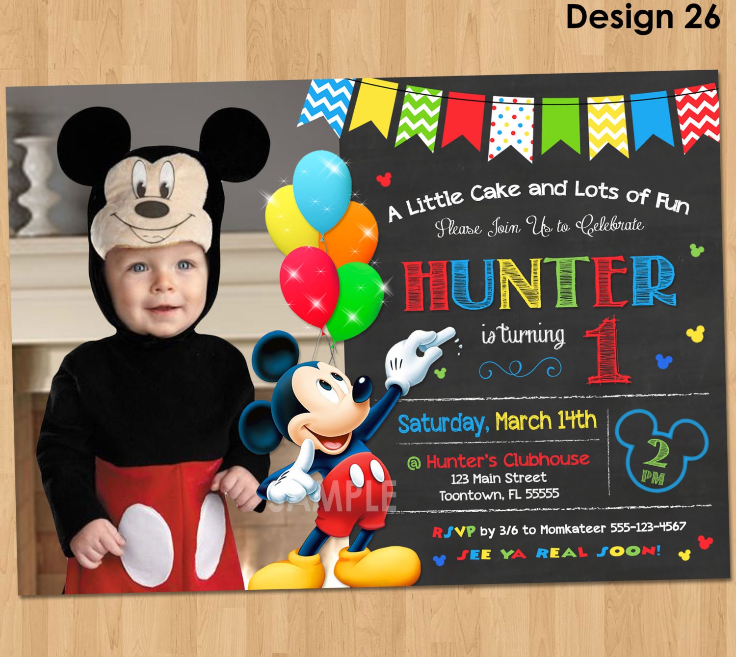 Mickey Mouse Invitations With 1