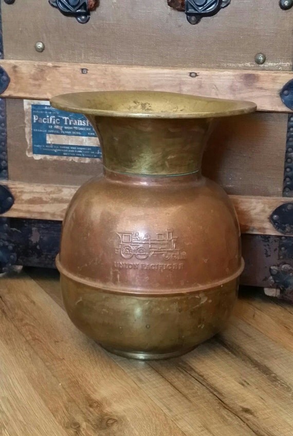 craft what union Spittoon Copper Original Union Brass Antique Pacific Railroad