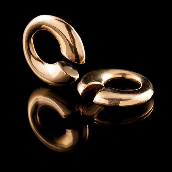 Brass ear weights Gauge jewellery Weight earrings by TRIBALIK