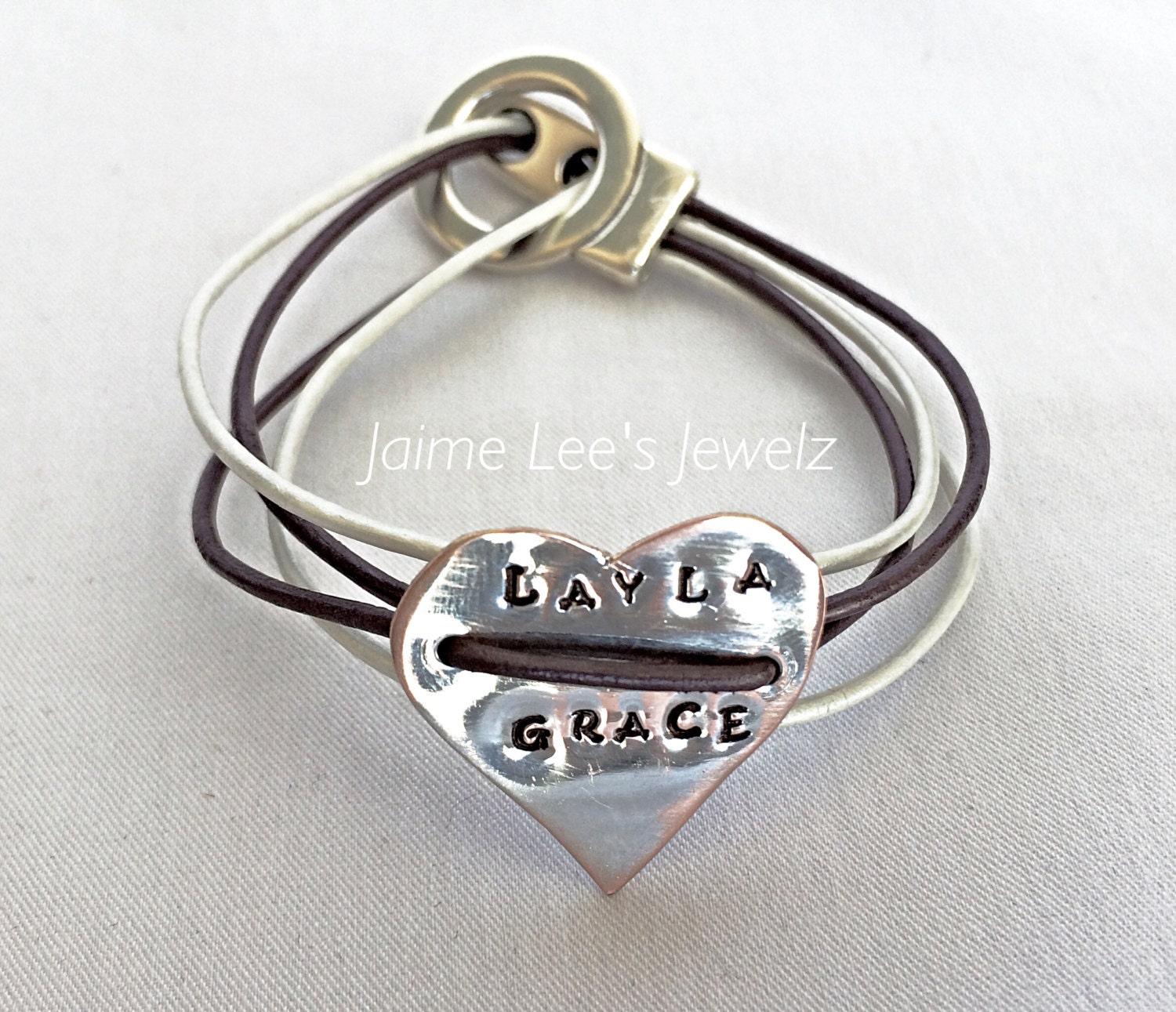 Leather Charm Bracelet Multistrand Leather by JaimeLeesJewelz