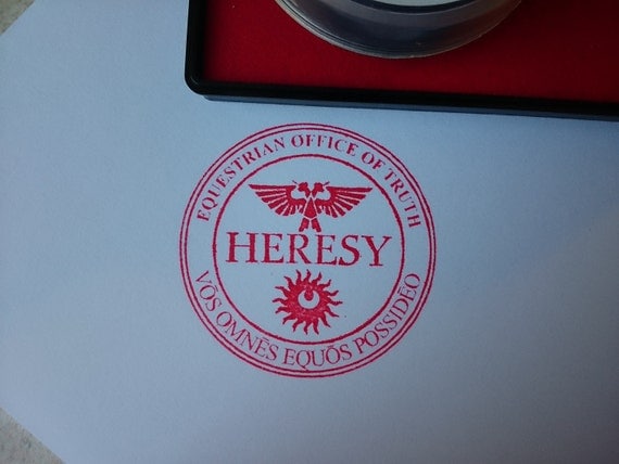 Items Similar To Heresy Ponyhammer Custom Stamp For Warhammer Fans