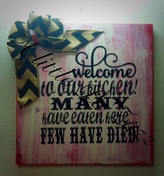 Cute kitchen decor sign to my kitchen. by ALittlePaZazz