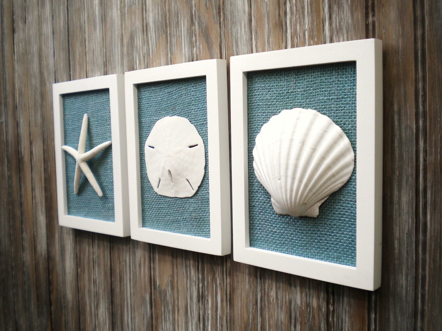 Cottage Chic Set of Beach Decor Wall Art Nautical Decor