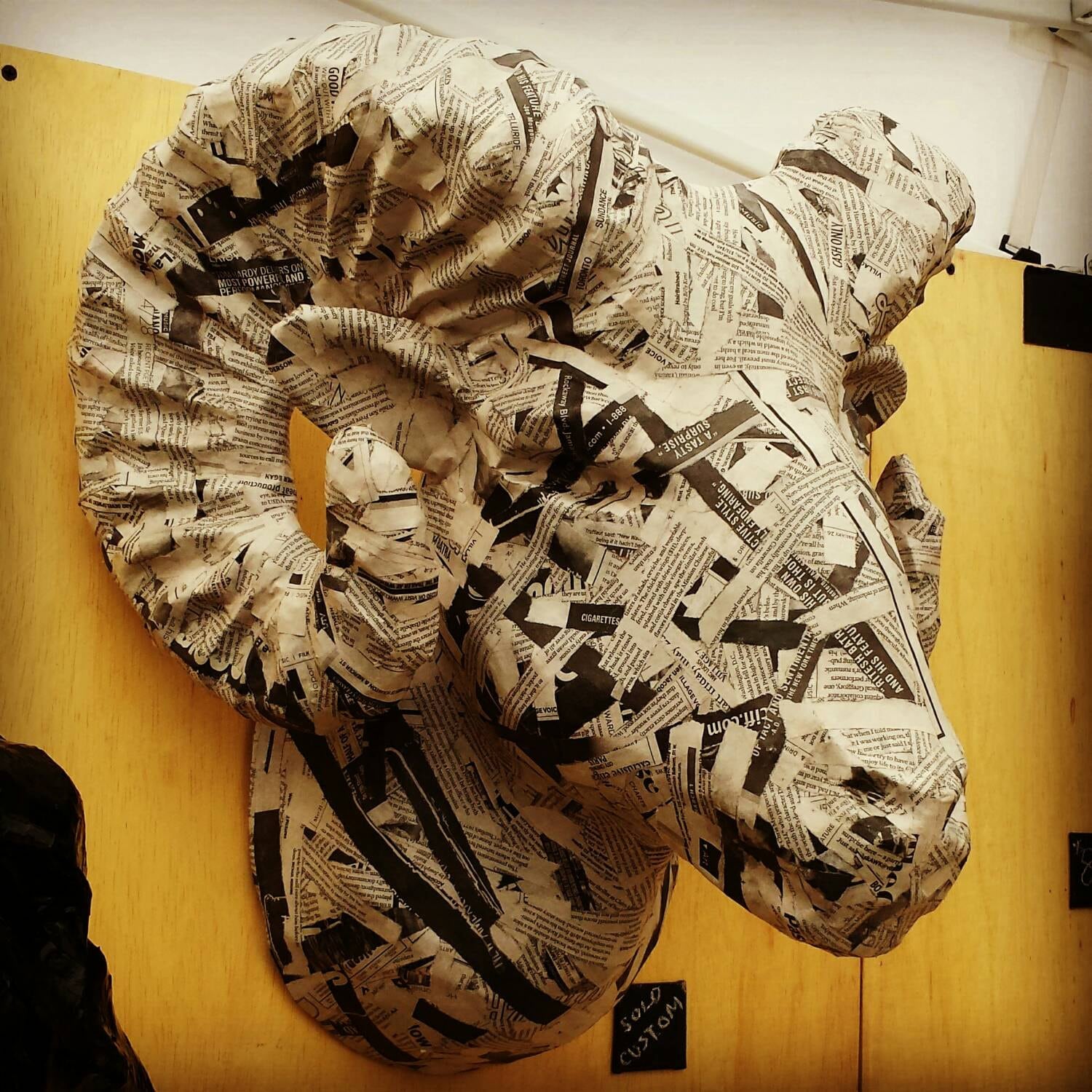 Paper Mache Ram head