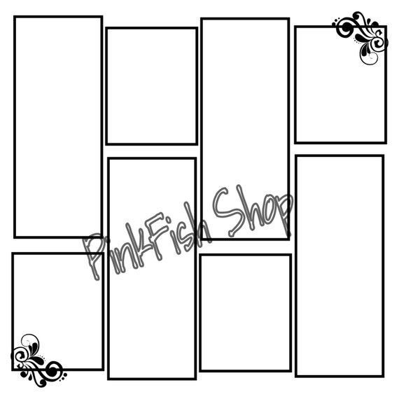 12 x 12 Digital Photo Booth Guest Book Pages in