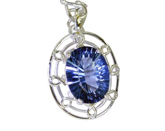 Blue Mystic Quartz Silver Jewelry Websites Silver Gemstone Pendant L 2 ...