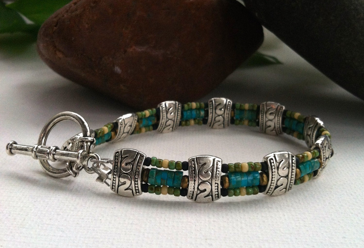 Turquoise Bracelet Mens Bracelet Genuine Turquoise Real   Il Fullxfull.696167533 Itrx 