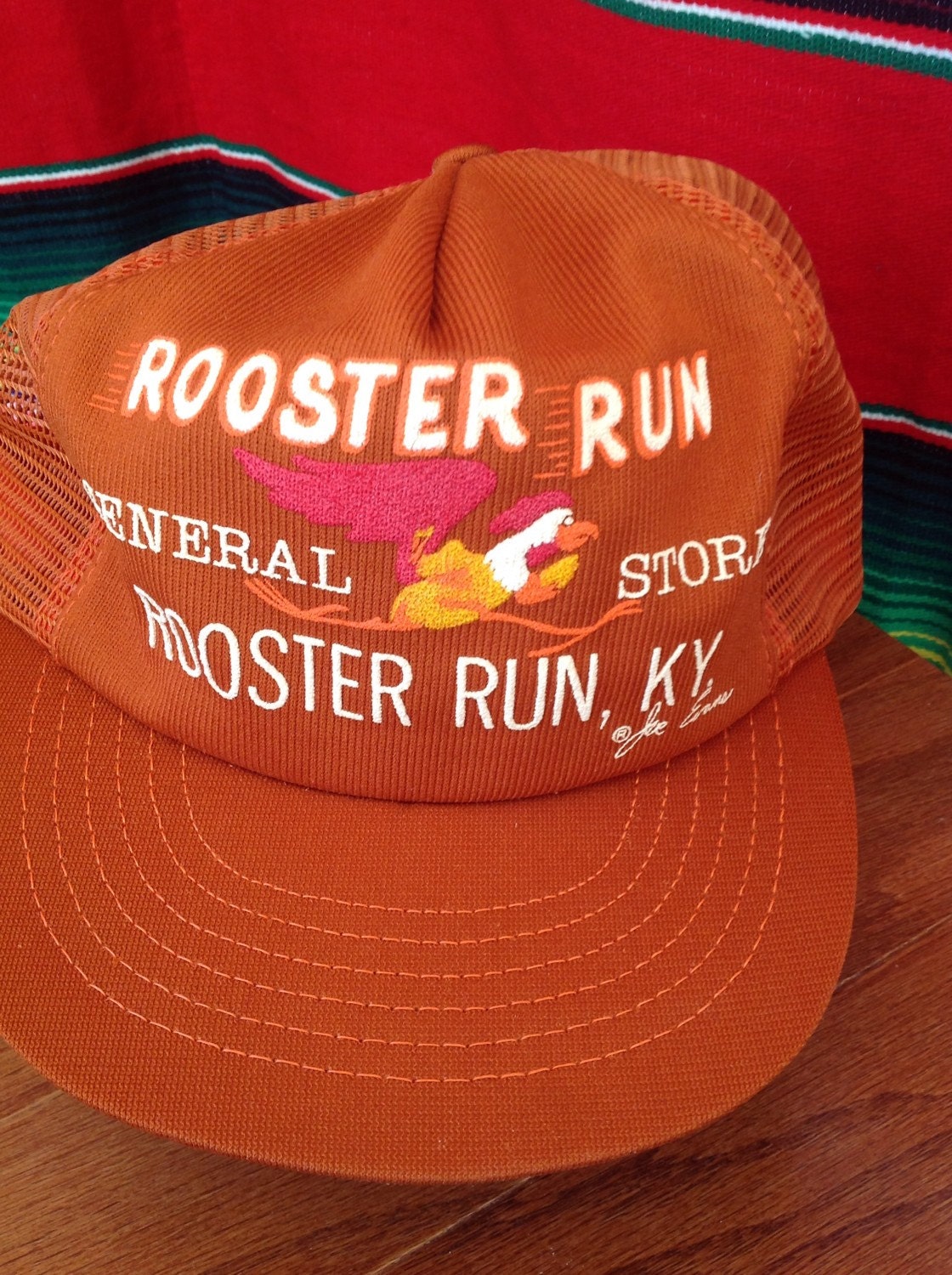 Vintage Rooster Run Kentucky Snapback hat by SouthwestFinds