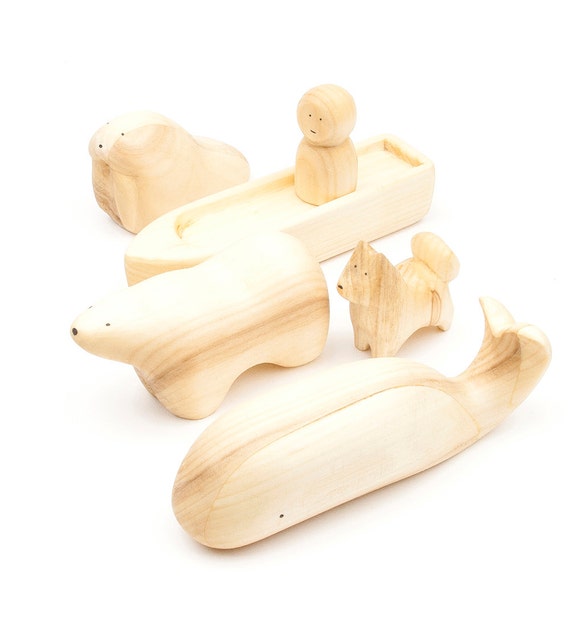 Natural wooden toys Arctic by Oecolo on Etsy