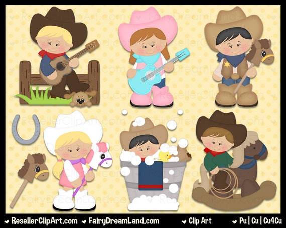 Giddy Up Cowboy Cowgirl Clip Art Commercial Use Graphic