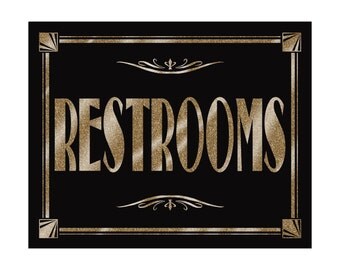 Bathroom Sign Art restroom sign | etsy Bathroom Sign Art restroom sign | etsy