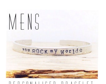 Mens Personalized Bracelet | Mens Gift | Mens Birthday Gift | Mens Valentines Day | Personalized Birthday Gift