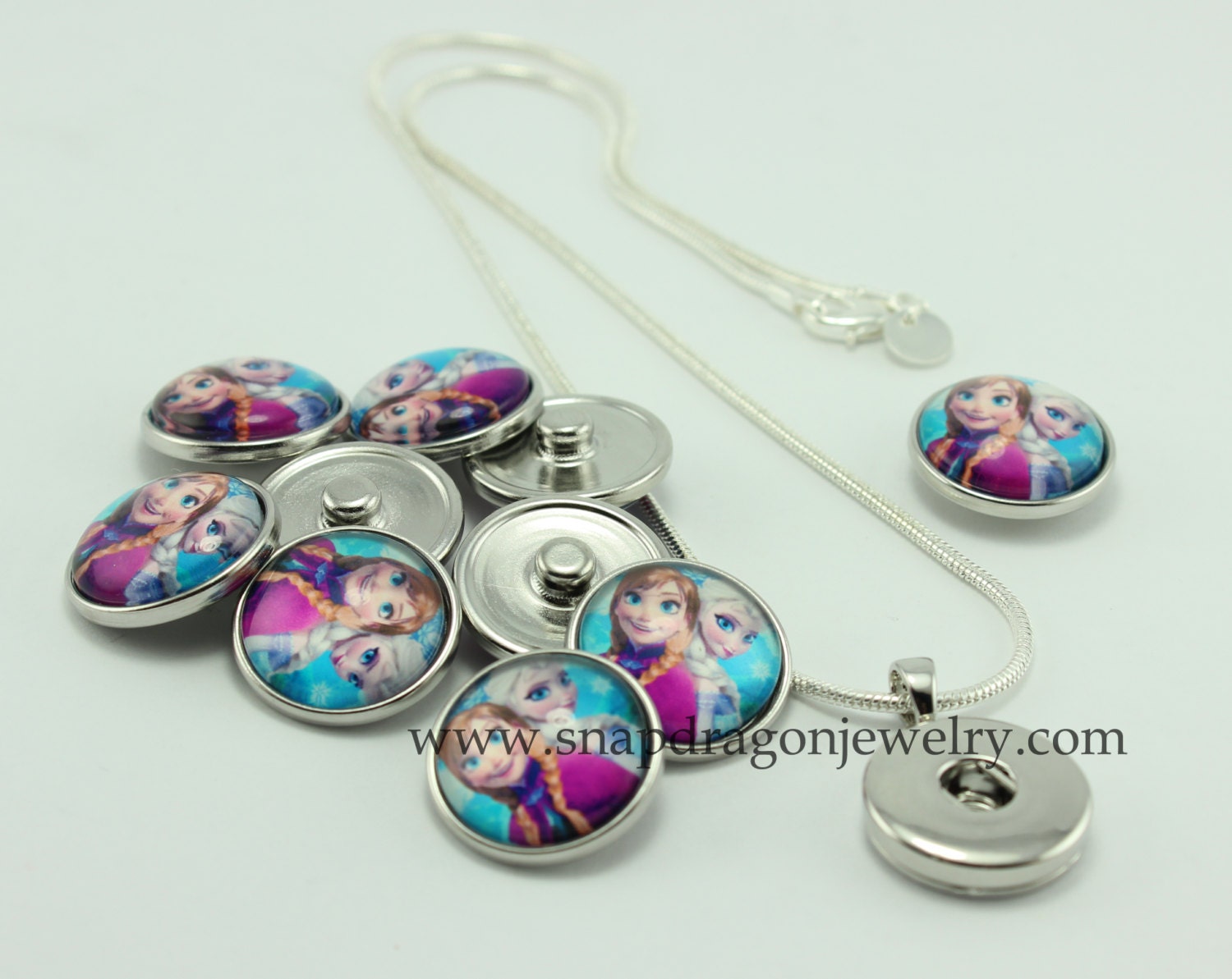 1 Anna & Elsa SNAP from Frozen Snapdragon Jewelry by SnapJewelry