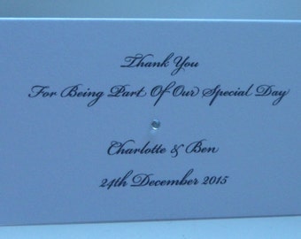 Handmade Personalised Wedding Place Cards Beautiful Can Be Adapted to your Wedding Colour Theme