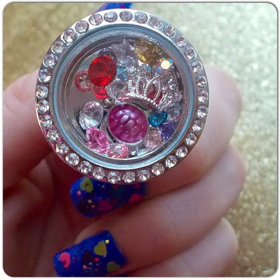 Floating charm locket ring Pretty pretty princess