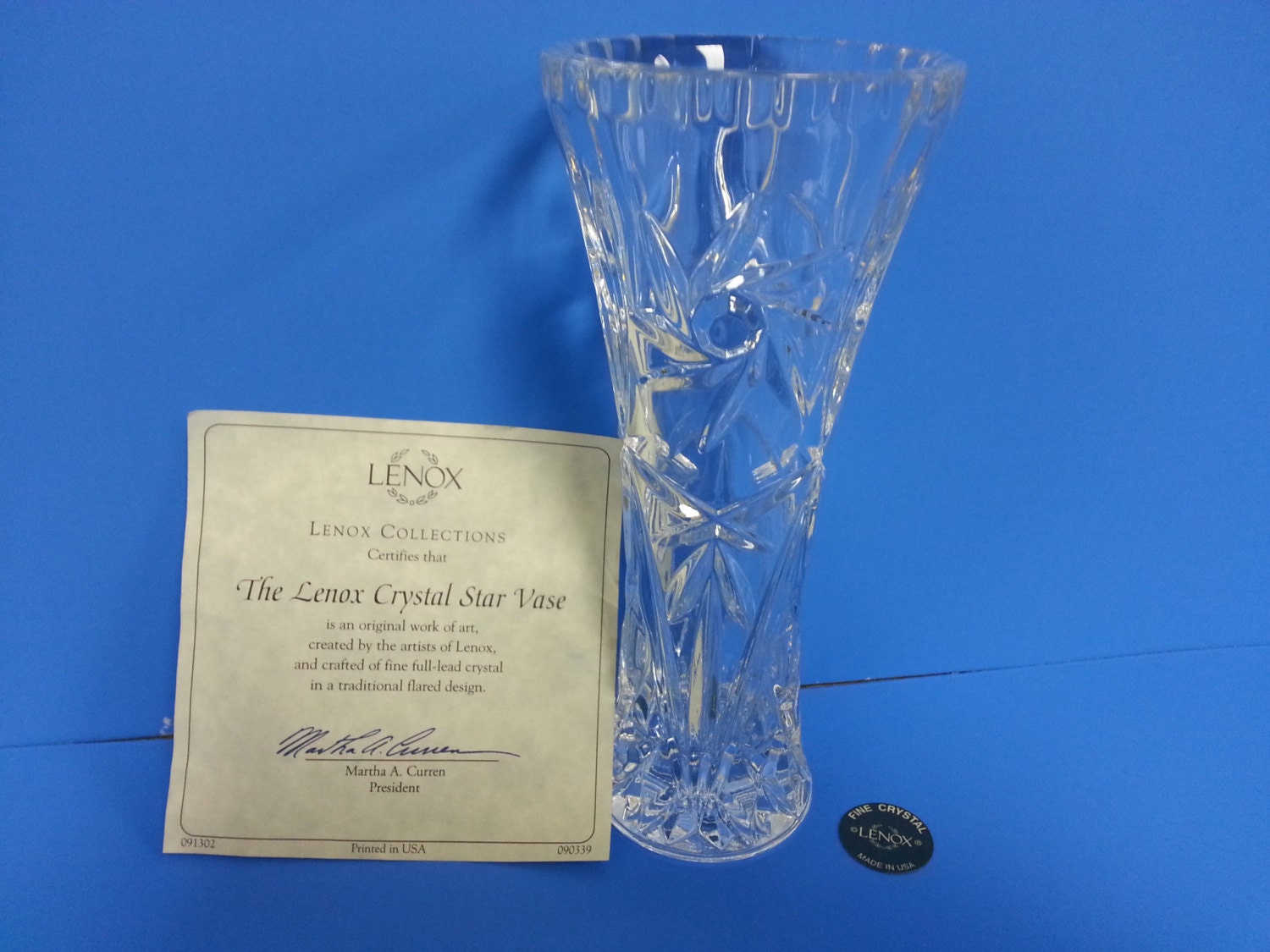 Lenox Crystal Vase Flower Vase Container Bud Vase Rose 6