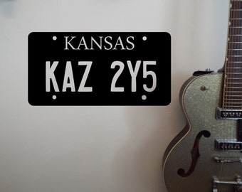 Supernatural inspired Impala plate vinyl decal