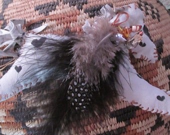 Spirit Horse Goat Hide Black Barts Black Hearted Horse Stones Charm Swavoski Crystal