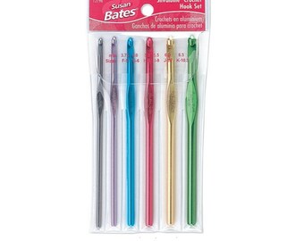 Silvalume Lightweight Aluminum Crochet Hook Set, For Reducing Wrist Motion For Fatigue Free Crocheting More Consistent, Slides Through Yarn