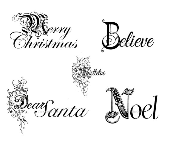 Christmas word art. Digital download