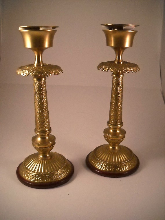 Vintage Made in India Brass Candle Holders with by RedTradingPost