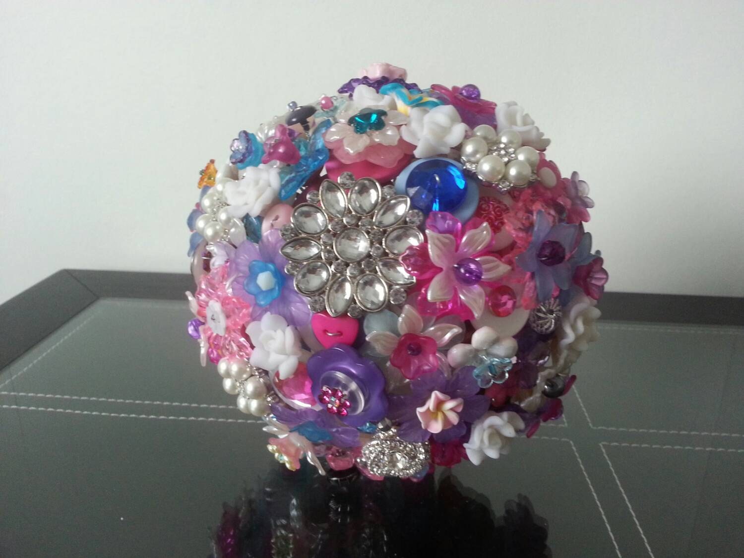 Bridal Button and Brooch Bouquet