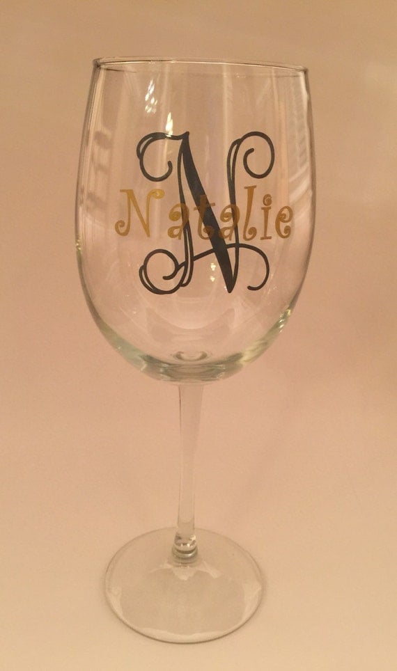 Personalized Monogrammed Name Wine Glass
