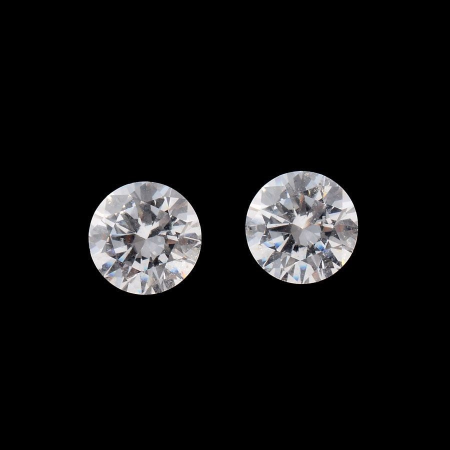 SWAROVSKI ZIRCONIA Set of 2 Loose Gemstones Round Cut