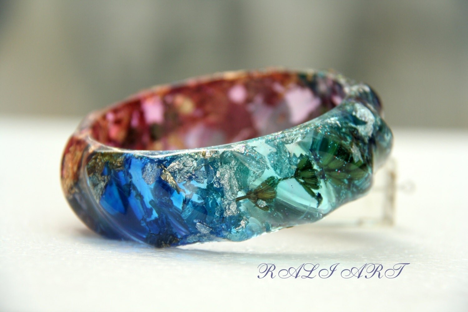 Resin bracelet Bracelet resin Resin bangle Handmade