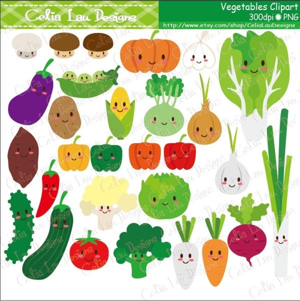 happy vegetables clipart - photo #37