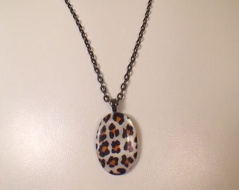 under 5 dollars leopard necklace gun metal 24 inches (adjustable) free ...