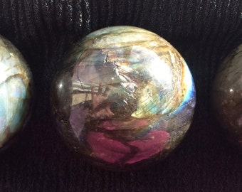 Labradorite Sphere, Divination, Scrying, Crystal Grid, New Moon, Full Moon, Chakra, Metaphysical, Pagan Altar, Magic, Spell!