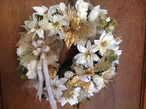 white and gold christmas wreath traditional by white and gold christmas wreath traditional by